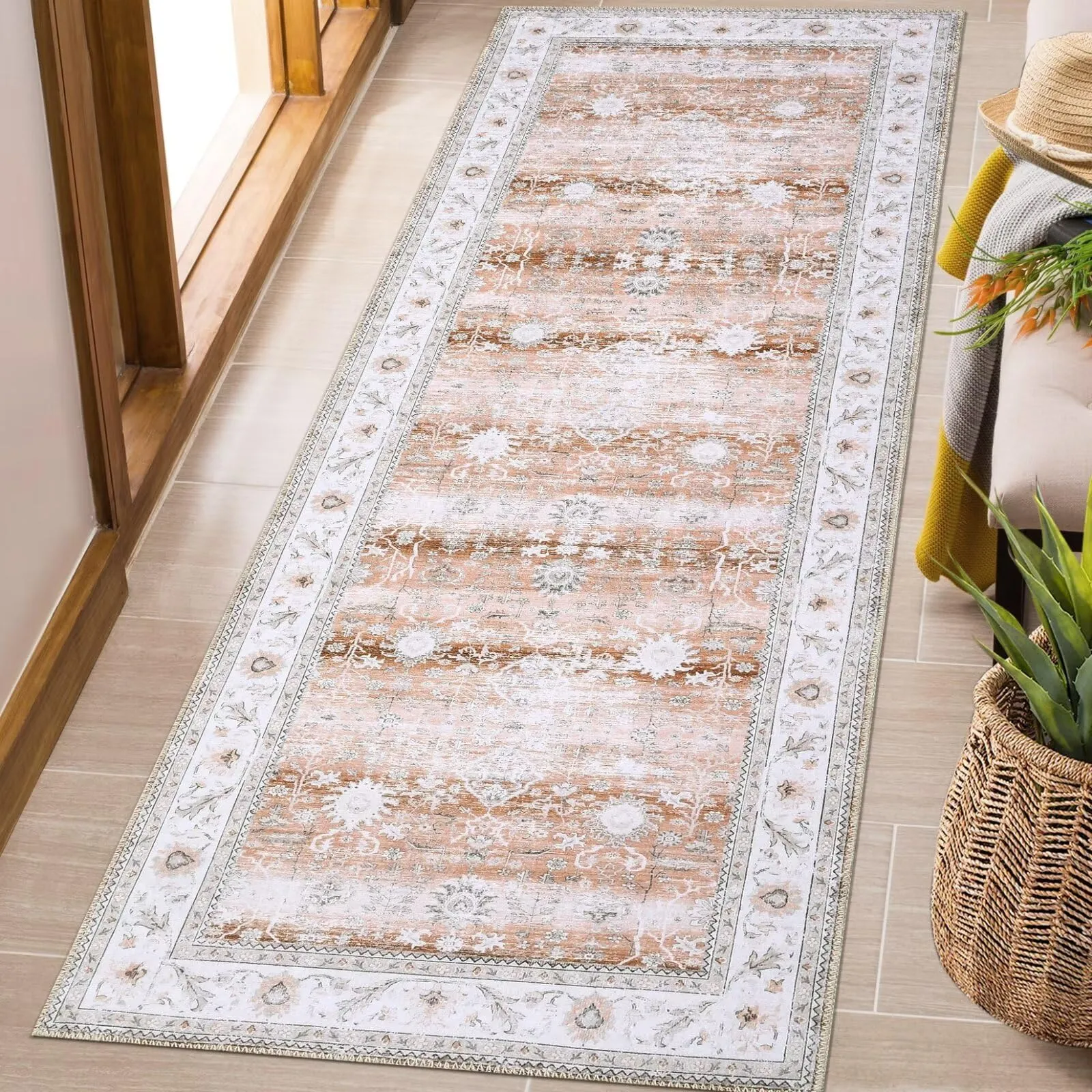 GARVEE Area Rug 2x10 Runner Rugs for Living Room Bedroom Washable Rug Indoor Floor Mats Soft Carpet Boho Accent for Bedroom Decor