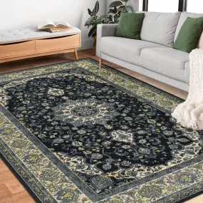 GARVEE Area Rug Clearance 5x8 Boho Distressed Design Carpet for Living Room, Bedroom Dining Room and Kitchen Office Nursery Boho Non-Slip Indoor Floor Room Decor,Grey