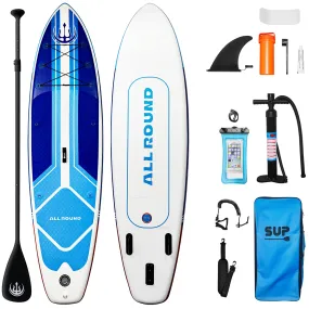 GARVEE Inflatable Paddle Board 10'6x33x6   Adjustable Floating Paddles   Premium Accessories   Non-Slip Deck   380 lbs Capacity   Suitable for All Skill Levels