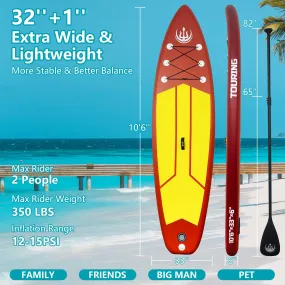 GARVEE Inflatable Paddle Board for Adults, 11'×33 Stand up Paddle Board Inflatable with SUP Accessories, Ultra Stable Sup Board, Fishing Blow up Paddle Boards with Paddle, Pump, Backpack, Fin