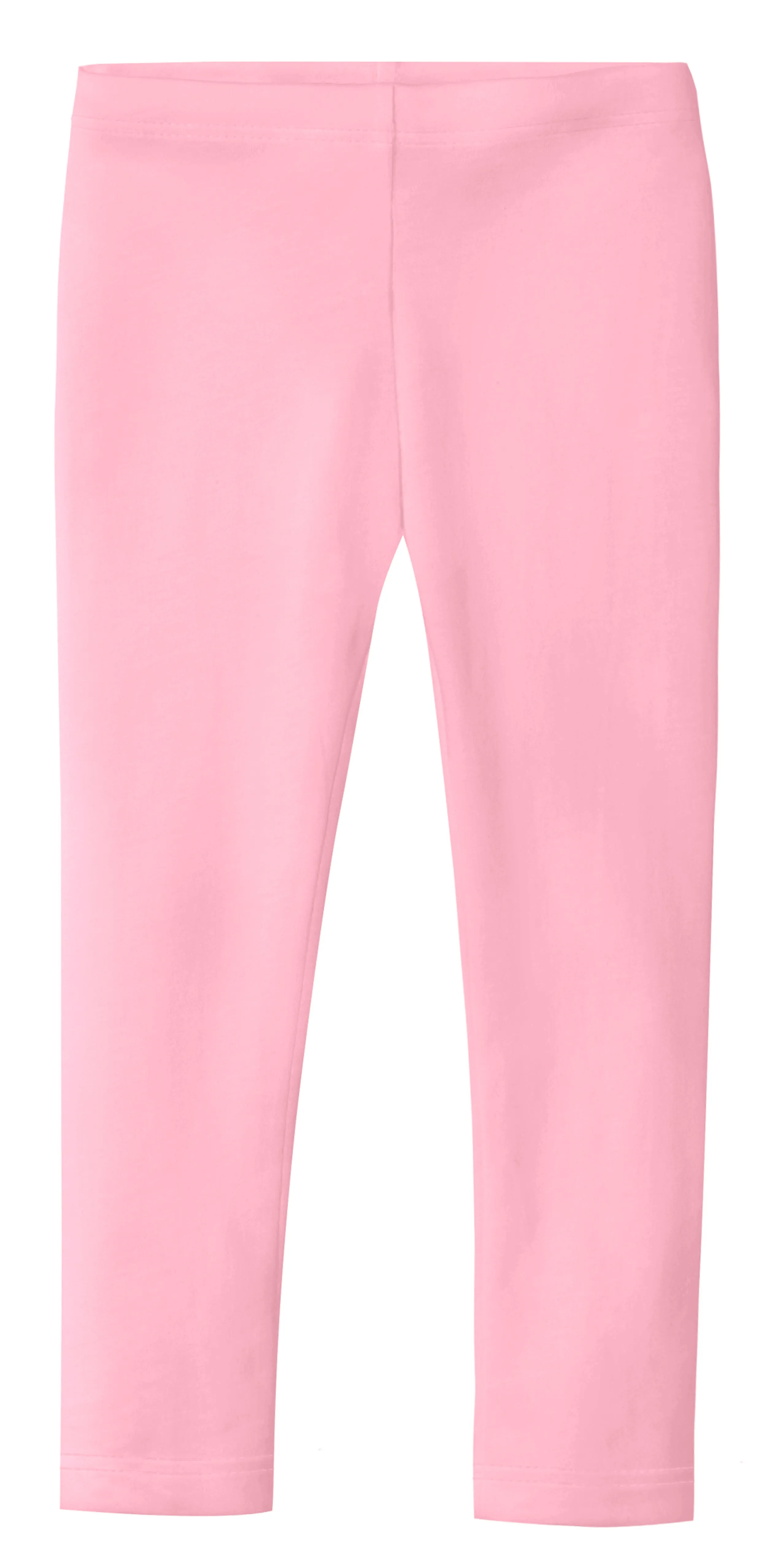 Girls Soft Organic Cotton Leggings | Bright Light Pink