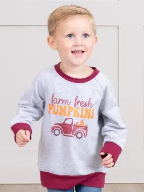 Grey & Maroon Farm Fresh Pumpkins Shirt