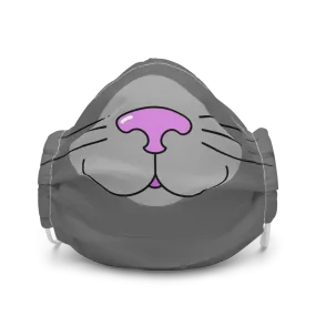 Grey Kitty Face Mask