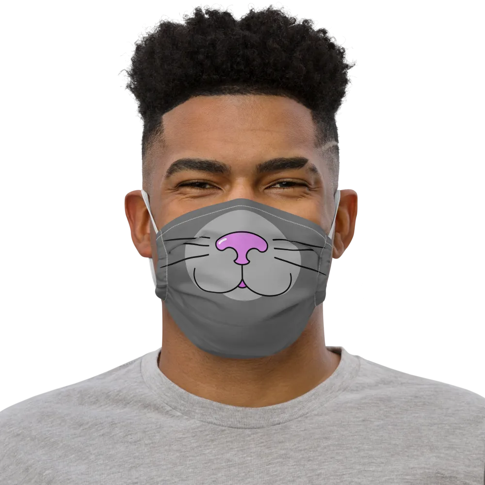 Grey Kitty Face Mask