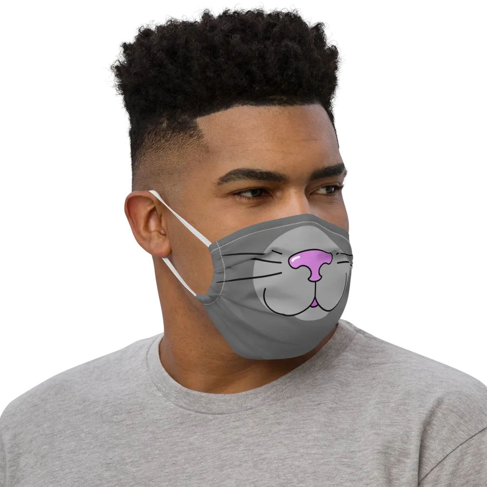 Grey Kitty Face Mask