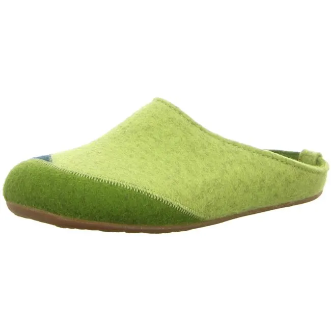 Haflinger Slippers green female Sandals Clogs Everest Lasse