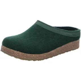 Haflinger Slippers green female Sandals Clogs Wool