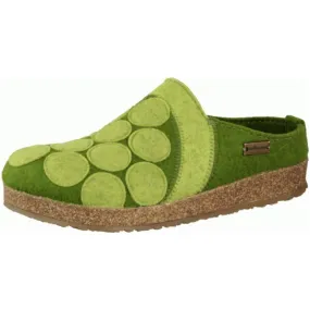 Haflinger Slippers green female Sandals Clogs