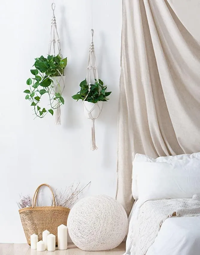 Handmade Bohemian Macrame Plant Hanger Set