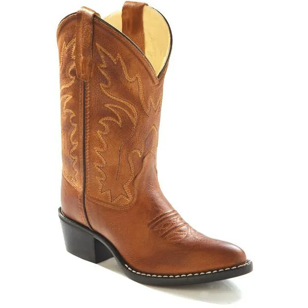 Jama Children's Tan Leather Cowboy Boots