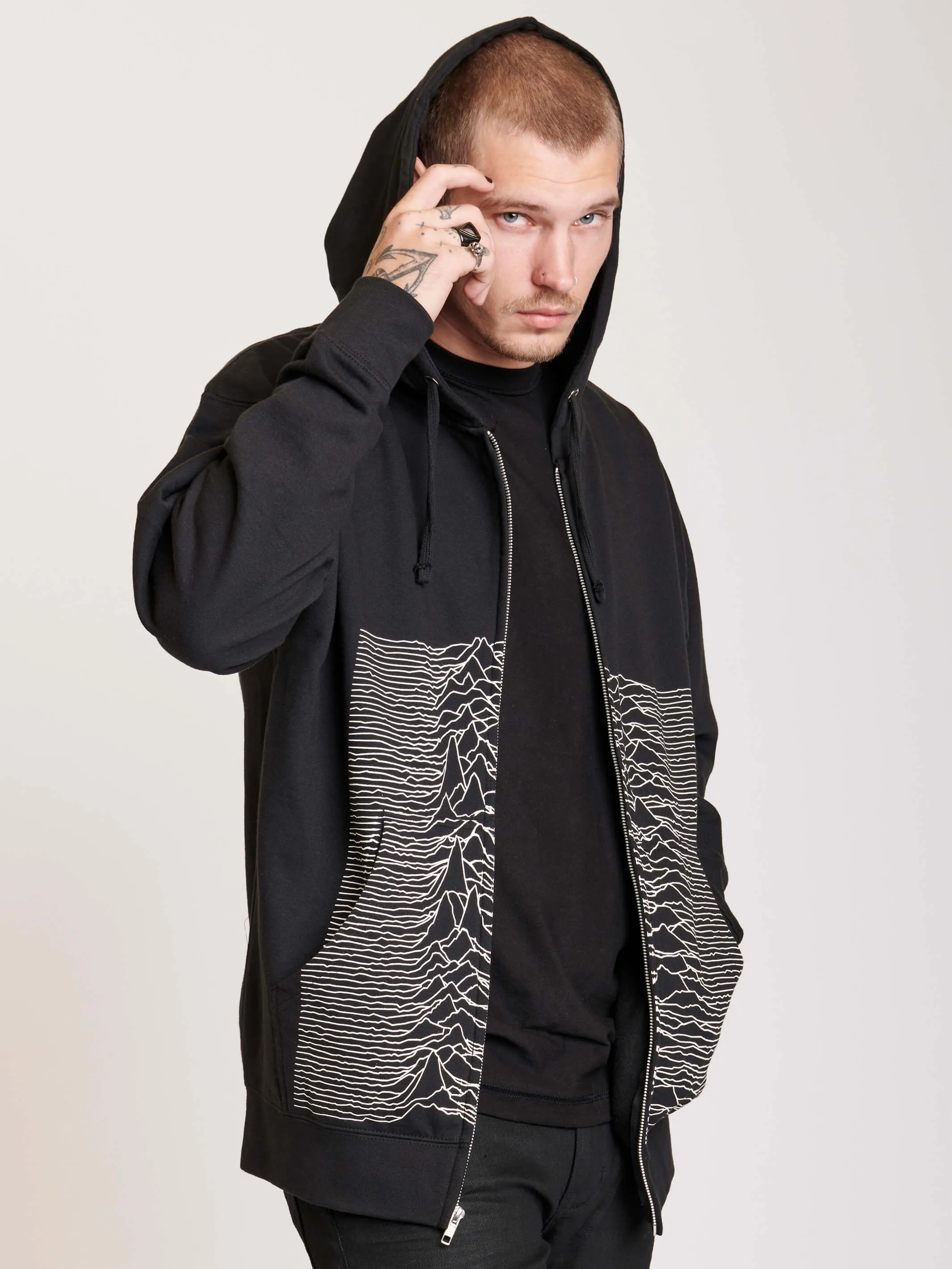 Joy Division Unknown Pleasures Zip Up Hoodie