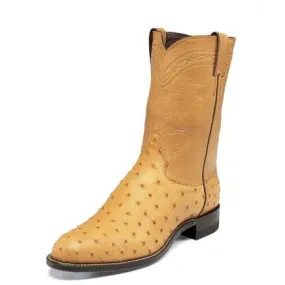 Justin Men's (3104) Roper Antique Saddle Full Quill Ostrich Boots