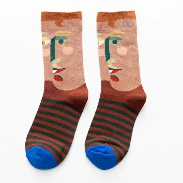 Long Socks With Colorful Print