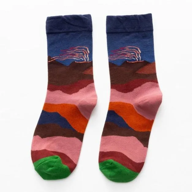 Long Socks With Colorful Print