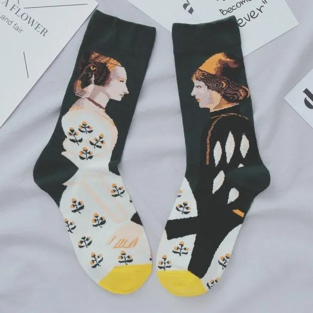 Long Socks With Colorful Print