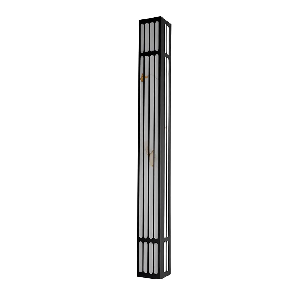 Long Strip Rectangular Waterproof LED Black Modern Outdoor Wall Lamp