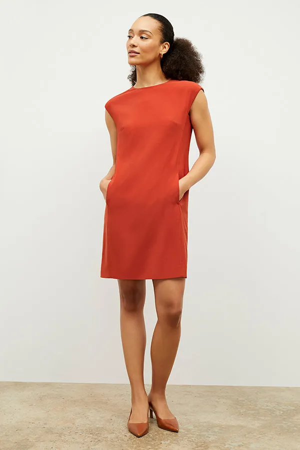 Maaza Dress - OrigamiTech :: Blood Orange