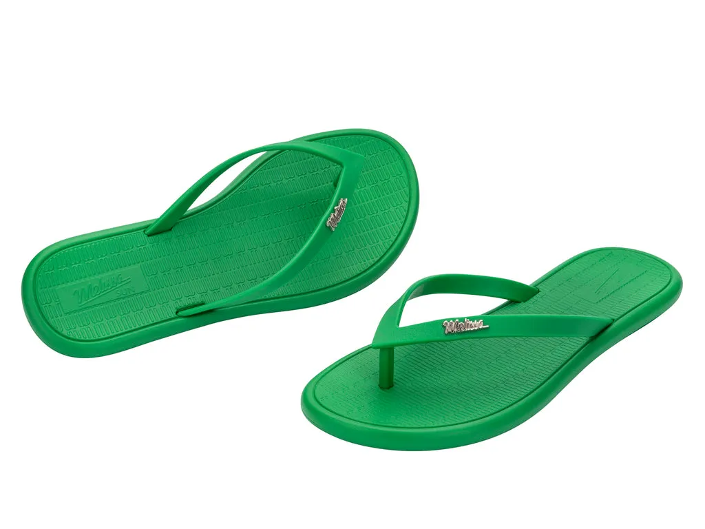 Melissa Sun Marina AD Green Flip Flops Slippers For Women