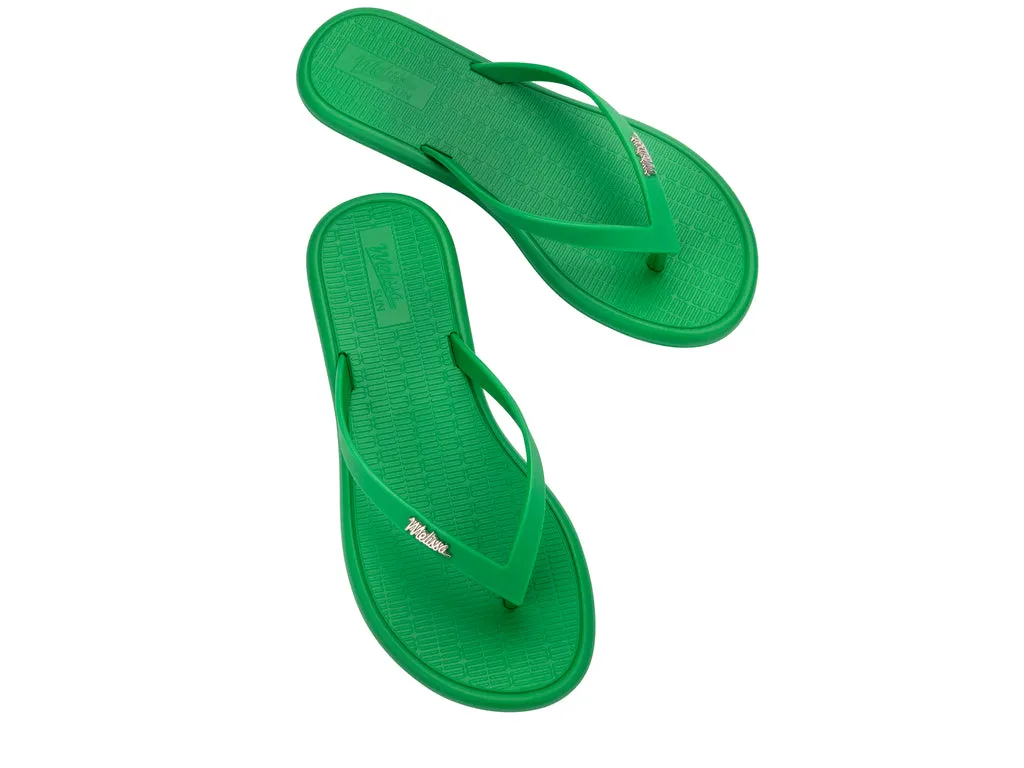 Melissa Sun Marina AD Green Flip Flops Slippers For Women