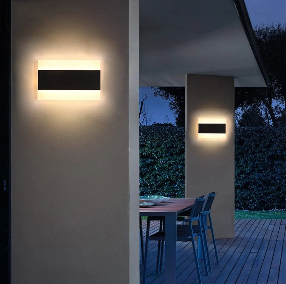 MIRODEMI Modern Black Waterproof Outdoor Bright LED Wall lamp For Garden, Villa