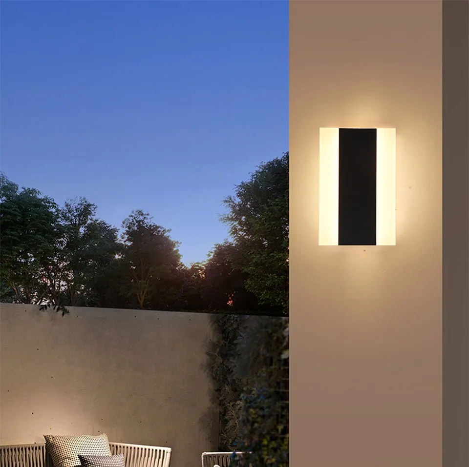 MIRODEMI Modern Black Waterproof Outdoor Bright LED Wall lamp For Garden, Villa