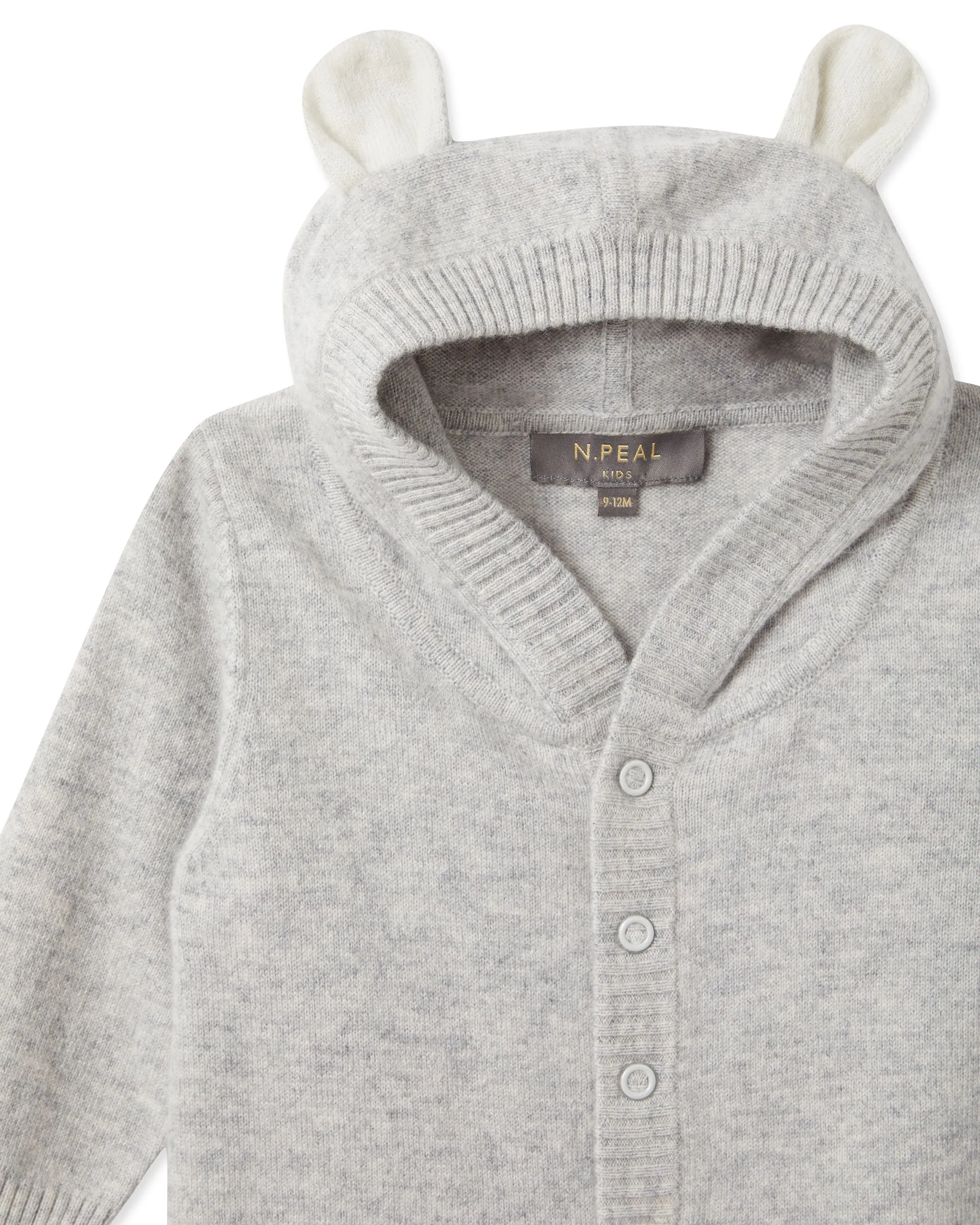 Panda Cashmere Sleepsuit Fumo Grey