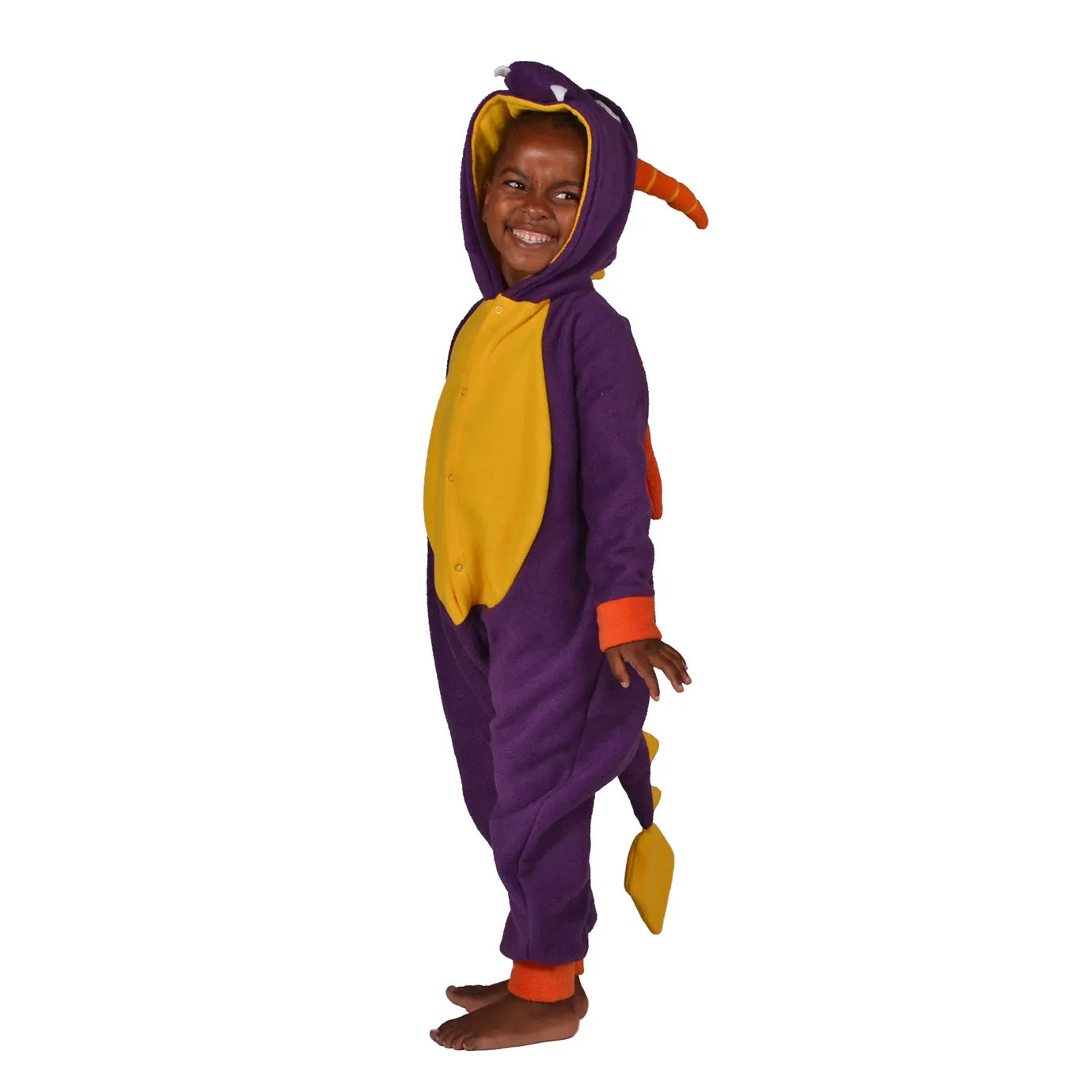 Purple Dragon Onesie (Purple/Yellow): KIDS inspired by Spyro the dragon