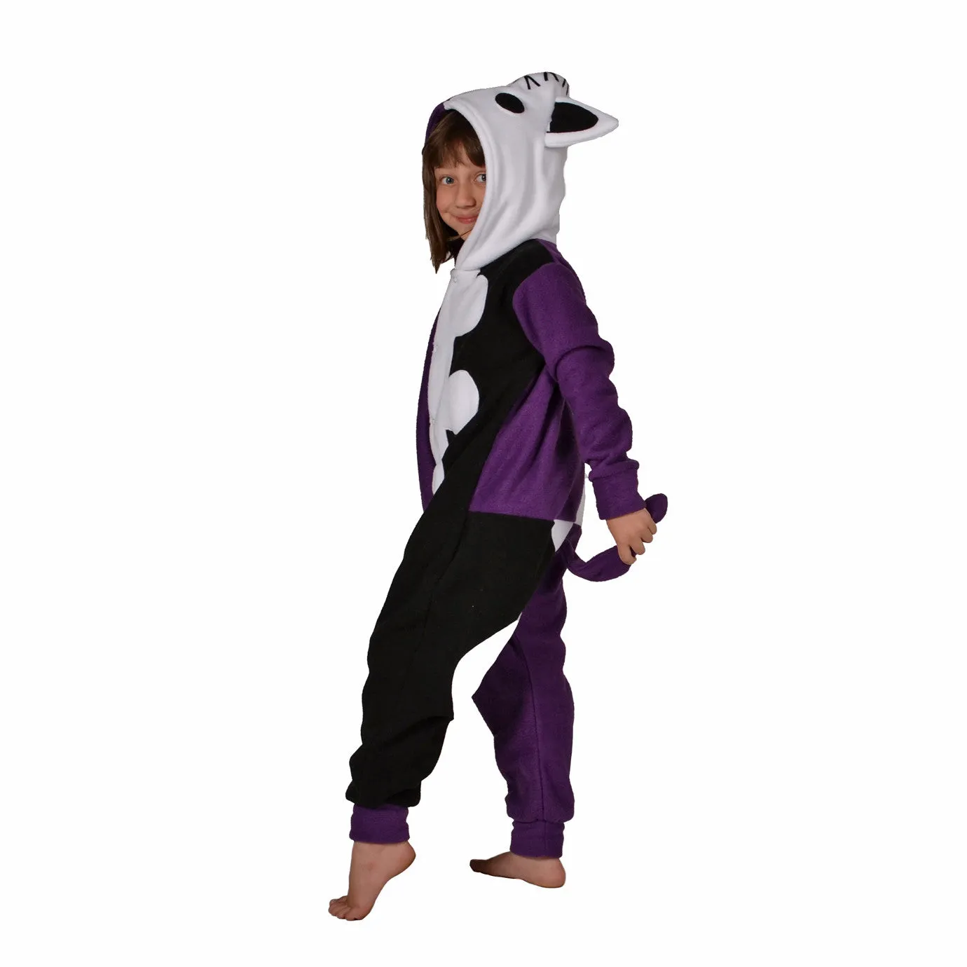 Scary Cat Onesie (purple/black/white): KIDS inspired by Honekoneko