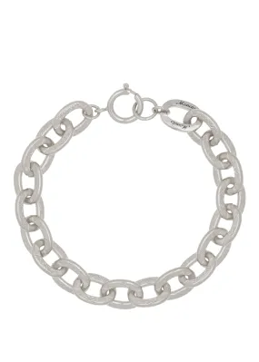 Scroll Chain Bracelet in Silver