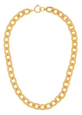 Scroll Chain Necklace in Gold