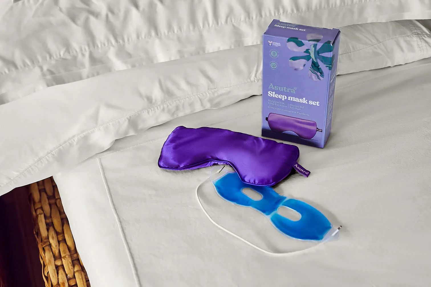 Silk Eye Pillow, Purple Gift Box