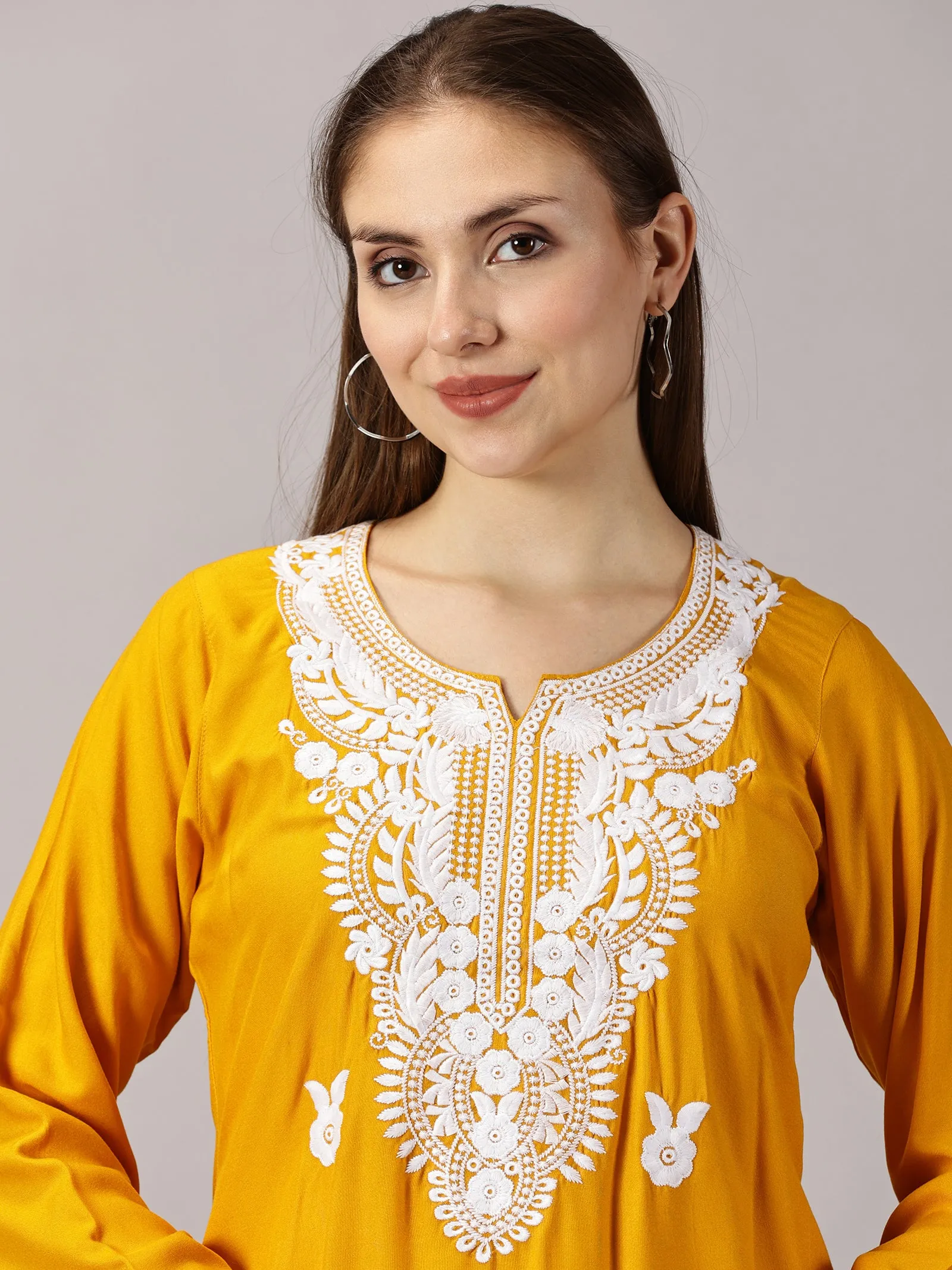 Soft rayon cotton kurti | Embroidered women’s kurti | Traditional ethnic wear