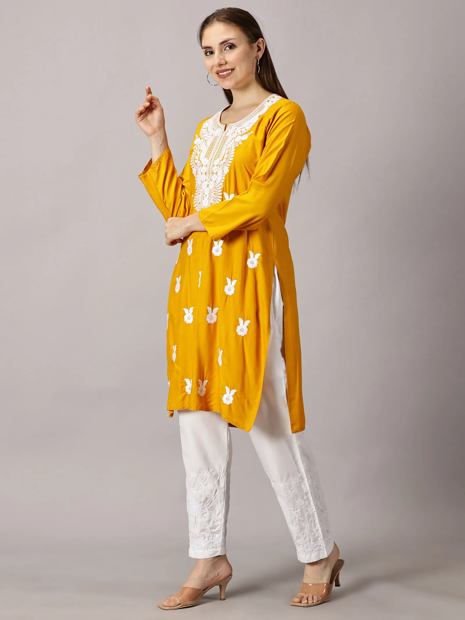 Soft rayon cotton kurti | Embroidered women’s kurti | Traditional ethnic wear