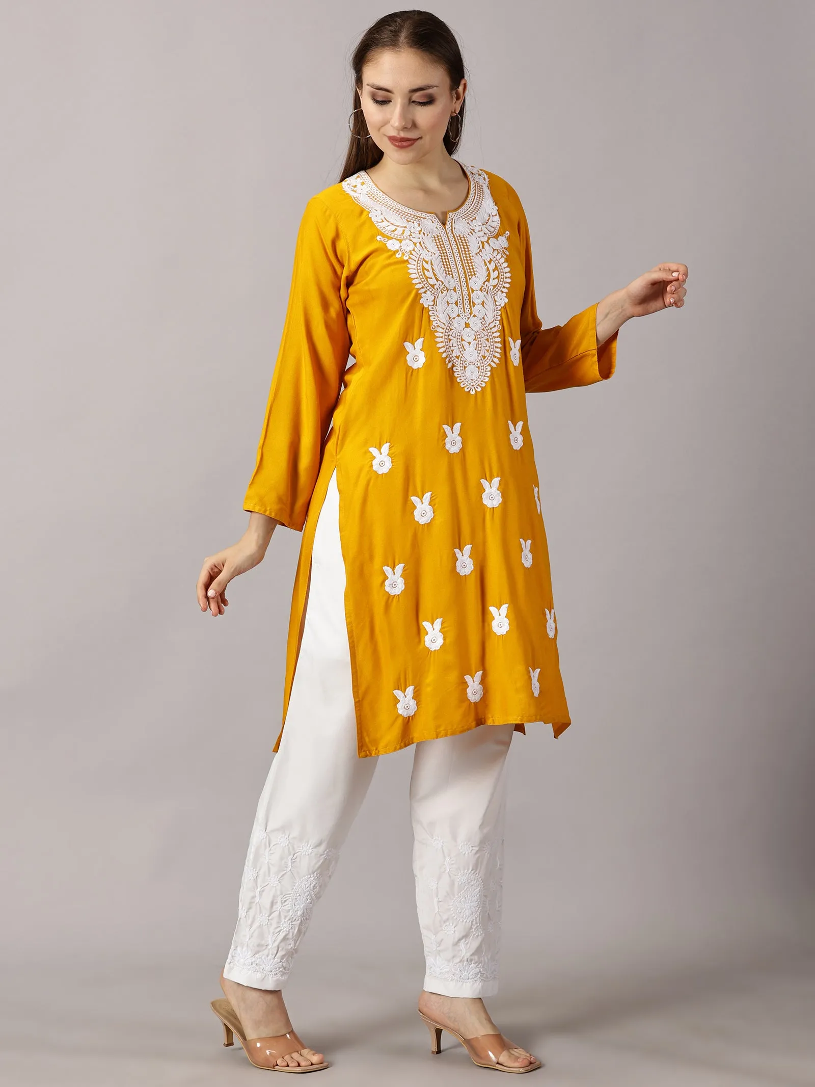 Soft rayon cotton kurti | Embroidered women’s kurti | Traditional ethnic wear