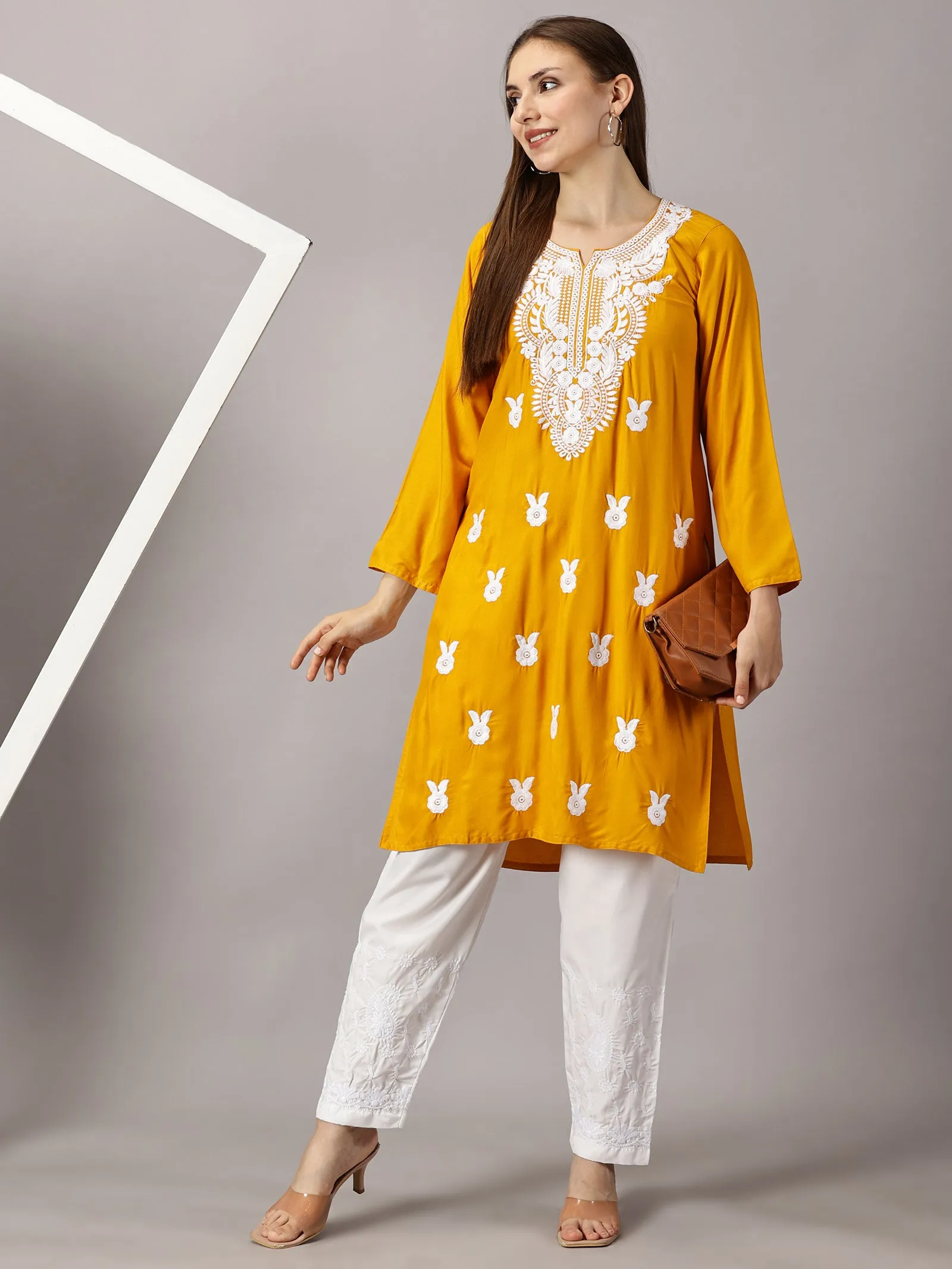 Soft rayon cotton kurti | Embroidered women’s kurti | Traditional ethnic wear