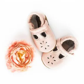 Starry Knight Design Lotus T-Strap Booties - Rose Blush