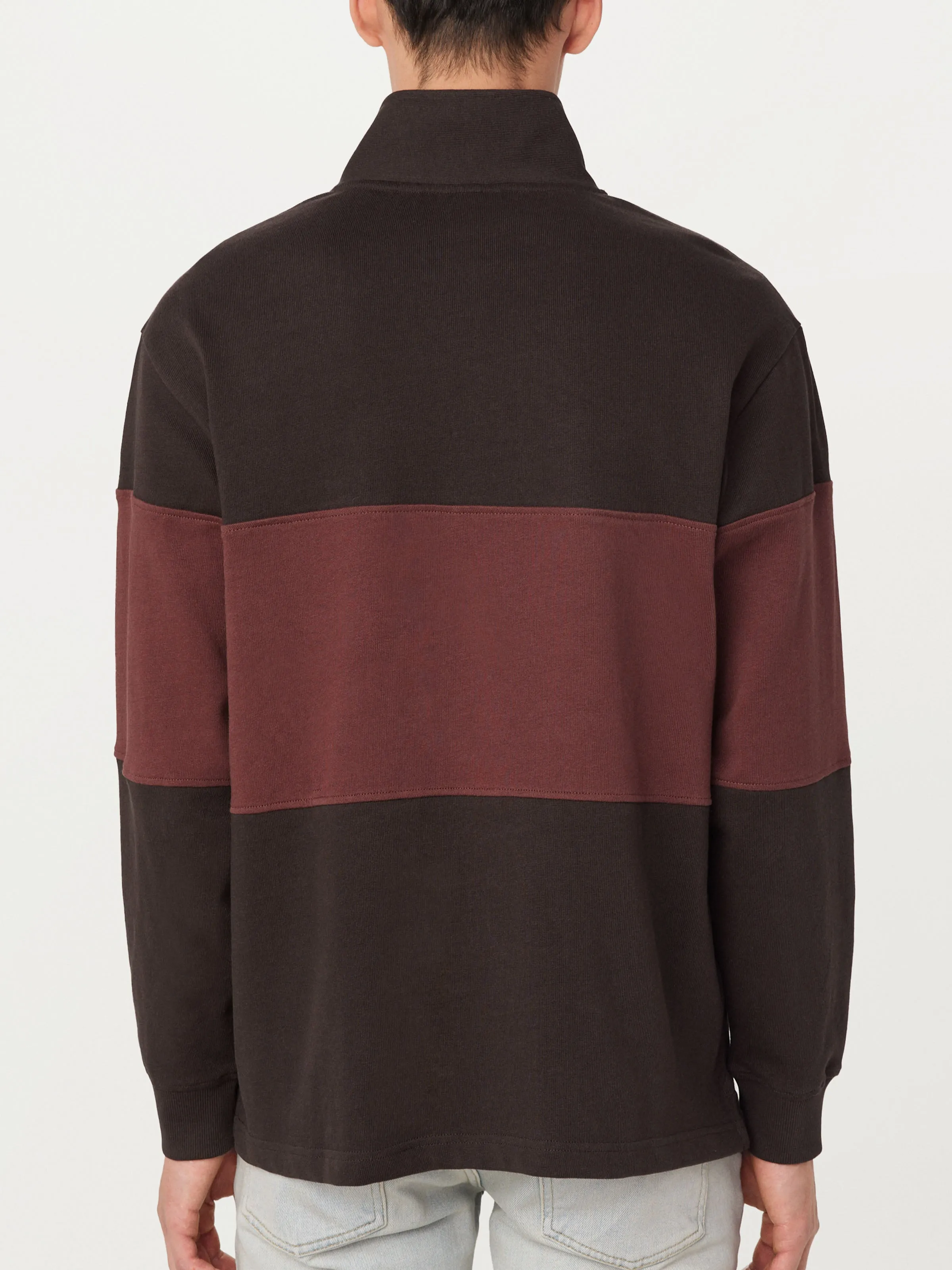 The Rugby Half Zip in Dark Chocolate