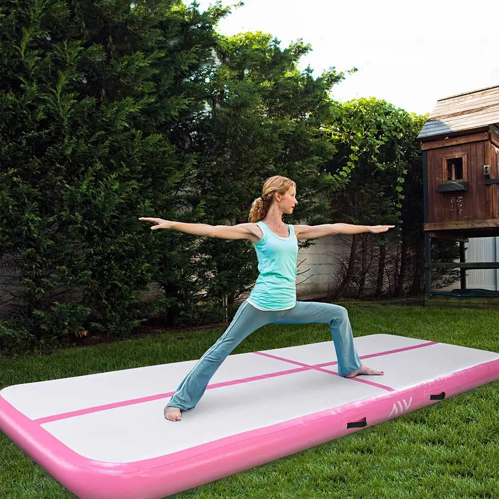 TheLAShop 10 ft Air Gymnastics Mat Track with Pump 6 Thick