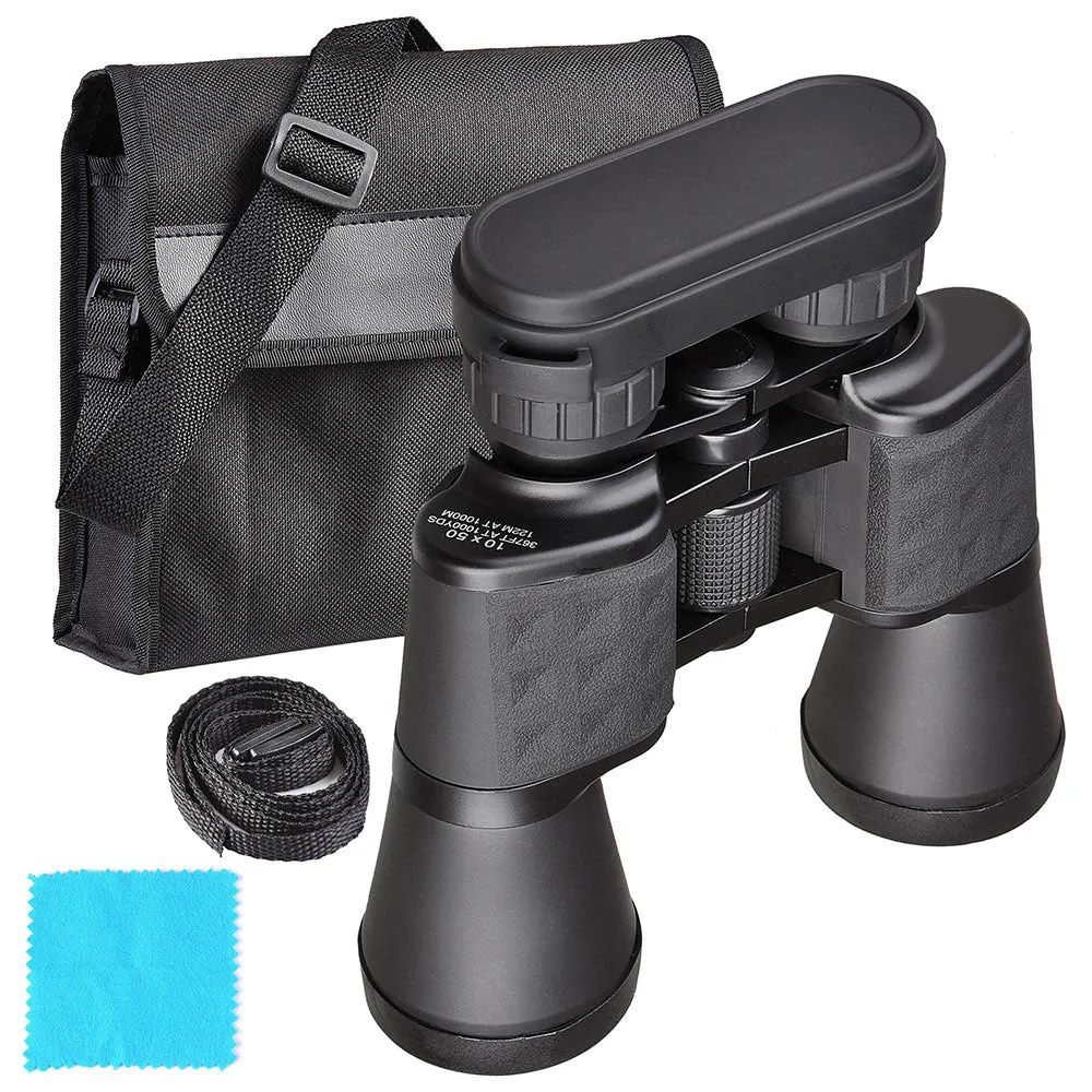 TheLAShop 10x 50mm HD Wide-Angle Binoculars Zoom Green/ Black