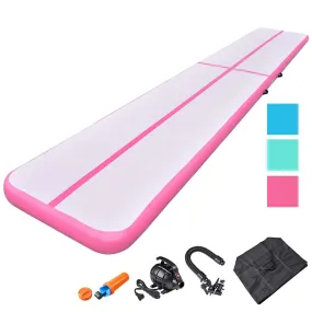 TheLAShop 20 ft Air Gymnastics Mat Track with Pump 6 Thick