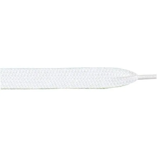 Thick Flat 3/4 - White (12 Pair Pack) Shoelaces