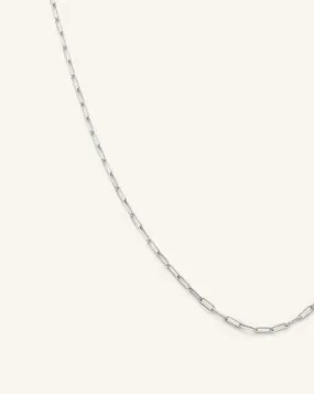 Thin Staple Chain - Sterling Silver