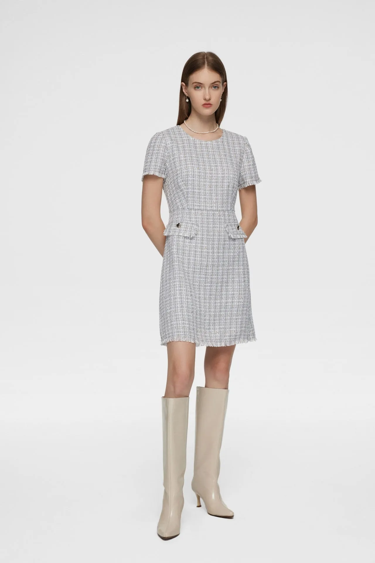 Twiggy Lurex Tweed Dress