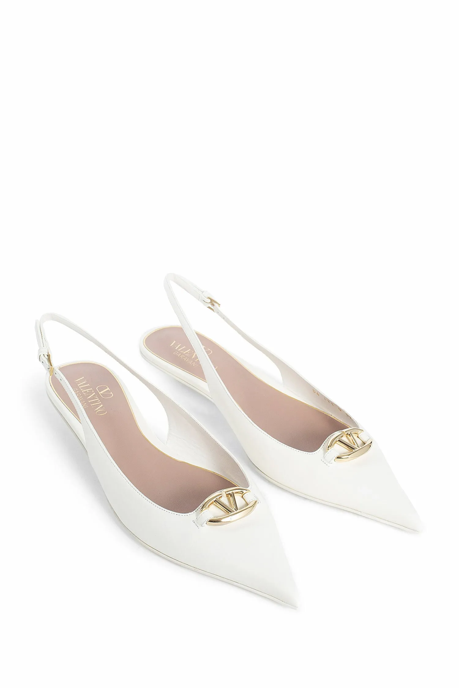 VALENTINO WOMAN OFF-WHITE FLATS