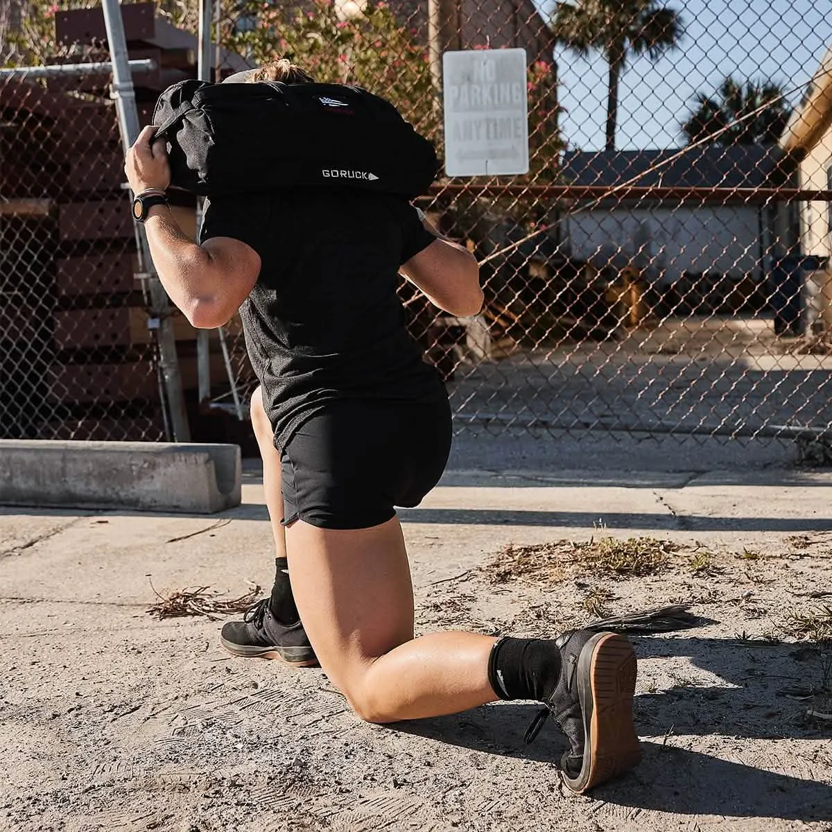 Women's Ballistic Trainers - Black   Gum w/ Black Reflective Spearhead